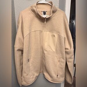 The North Face Men’s Full Zip Fleece Jacket Tan Beige Size 2XL